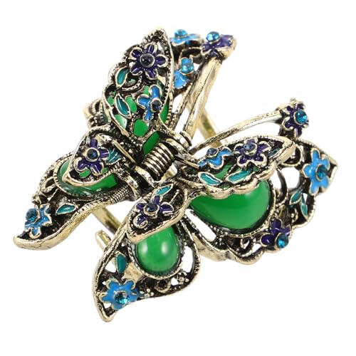 Mipcase Vintage Schmetterlingshaarklammern Aus Metall Mit Strasssteinen Retro- -klammer Für Frauen Kreative Kopfbedeckung Haarspange Im Chinesischen Stil Funkelndes Accessoire Für Jeden von Mipcase