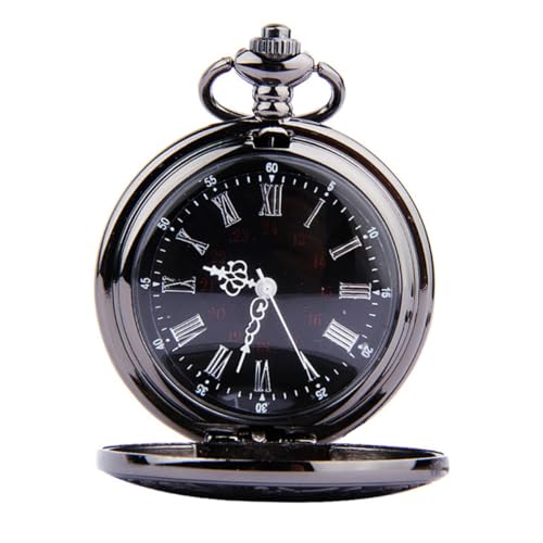 Mipcase 1stück Runde Taschenuhr Retro Klassisch Dual-Display Mit Römischen Und Arabischen Ziffern Nostalgisches Design Mit Dünner Kette Als Oder Accessoire Für Jeden Anlass von Mipcase