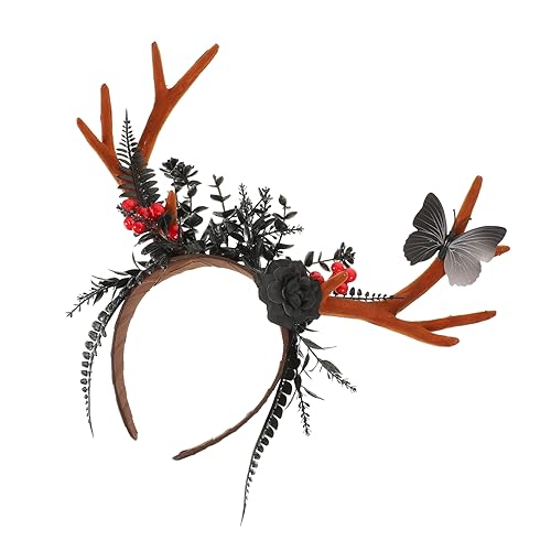 Mipcase Weiches Leichtes Weihnachts Haarreif mit Kreativen Rentiergeweih Bequemer Sitz für Festtagskostüme Cosplay und Fotoshootings Passendes für Familie und von Mipcase