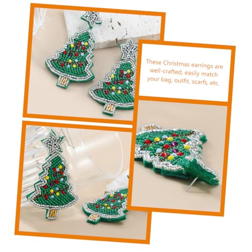 Mipcase Weihnachtliche Ohrstecker Damen Christbaum Schmuck Ohrhänger Festlich für Frauen und Mädchen zu Weihnachtsfeier Geschenkidee von Mipcase