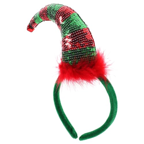 Mipcase Weihnachtlicher Party Haarreif mit Glänzenden Pailletten Witziges Xmas Cosplay Accessoire für Frauen Festlicher Kopfschmuck für Weihnachtsfeiern und Familienfeste von Mipcase