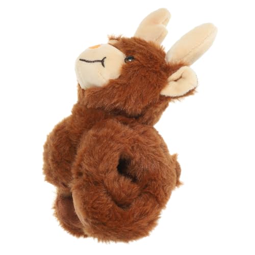 Mipcase Weihnachtlicher Plüsch Snap Armband Rentier Leichtes Cartoon Slap Bracelet Partyzubehör von Mipcase