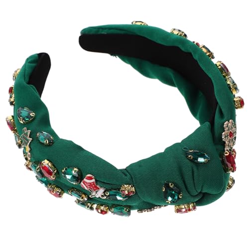 Mipcase Weihnachtliches Breites Stirnband mit Knoten Dekoratives Haarschmuck Accessoire für Damen und Mädchen mit Festlichen Schneeflocken und Tannenbaum Elementen Leicht und Bequem zu von Mipcase