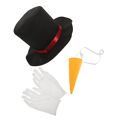 Mipcase Weihnachtliches Schneemann Deko Teilig mit Mütze Karottennase und Handschuhen DIY Bastelset für Festliche Winterdekoration und Fröhliches Weihnachtsfest von Mipcase