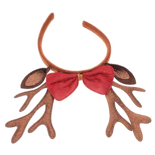 Mipcase Weihnachts Haarreif mit Weichen Kleinen Rentiergeweihen Festliches Stirnband für Erwachsene Bequemes Kostümzubehör für Partydekorationen Vielseitig für Feierlichkeiten und von Mipcase