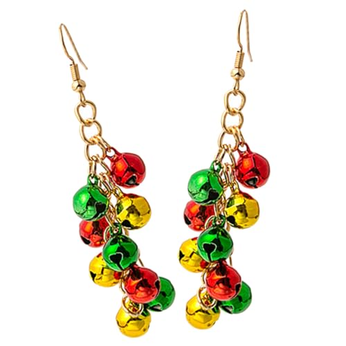 Mipcase Weihnachtsohrringe Damen Glocken Ohrringe Handgefertigt Festlicher Ohrschmuck für Weihnachtsfeier Familienfest Bühnenauftritt Modisch Auffällig Vielseitig Kombinierbar von Mipcase
