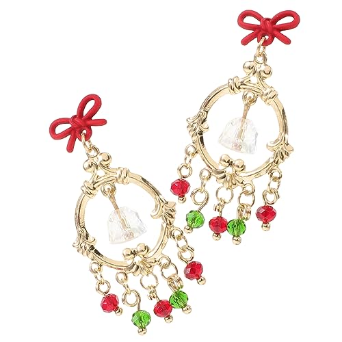 Mipcase Weihnachtsohrringe Damen Silbernadeln Glocken Ohrringe Leicht Modisch Vielseitig Schmuck für Frauen und Mädchen von Mipcase