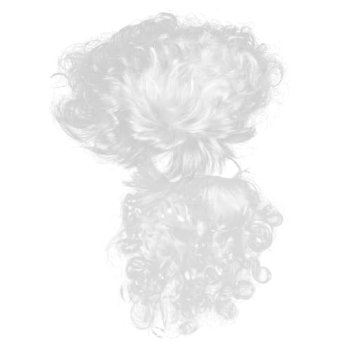 Mipcase und Perücke Verstellbar und Hautfreundlich Santa Cosplay Zubehör für Erwachsene und Jugendliche als Weihnachts Party Dekoration und Fotorequisite von Mipcase