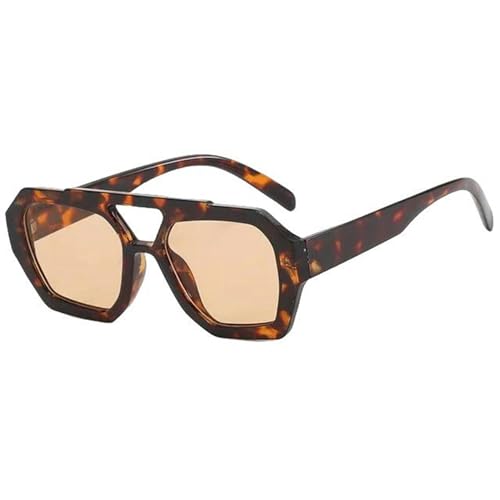 MiqiZWQ Sonnenbrille damen Retro Frauen Sonnenbrille Rahmen Brauner Hochverlauf Brillen Sonnenbrillen Männer Schatten-C5-A von MiqiZWQ