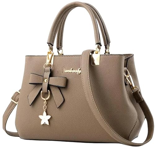 MiqiZWQ UmhäNgetasche Damen Elegante Umhängetasche Für Frauen Handtaschen Weibliche Taschen Pflaumen Bowknot Sweet Messenger Crossbody Tasche-Khaki-A von MiqiZWQ