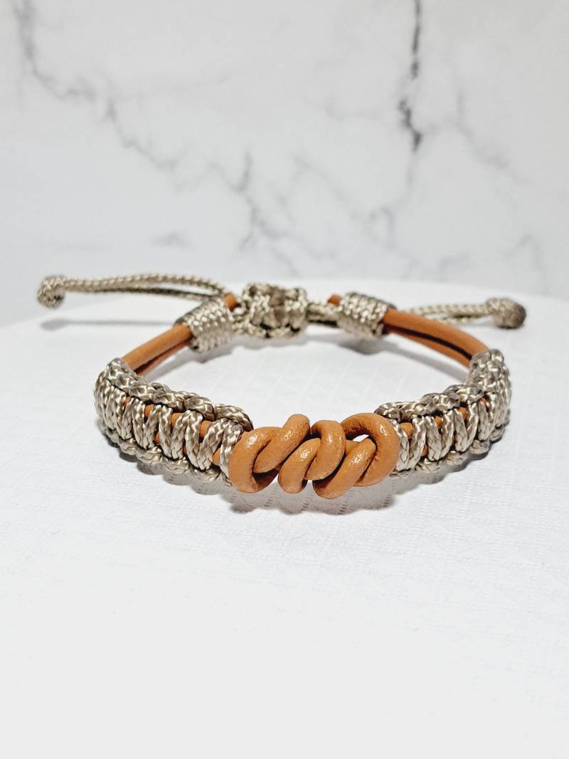 Paracord Armbänder Männer Lederarmband Geschenk Handgefertigt Elegant von MiqramaKreativ