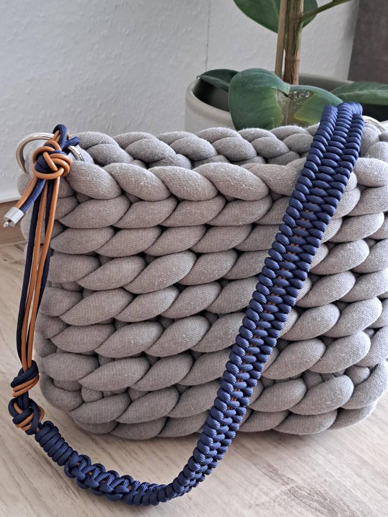 Taschengurt Paracord Gurt 3 in 1 Accessoires Taschenriemen Taschen Grobstrick Geschenk Handtasche Crossbody von MiqramaKreativ