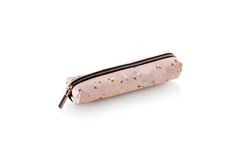 Miquelrius 18804 Mini-Etui aus Kunstleder mit elastischem Gummizug, Reißverschluss Miquelrius Terrazzo Rose Grey von Miquelrius