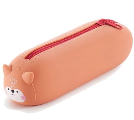 Miquelrius Federmäppchen aus Silikon Animal Cute, Fuchs, Rosa, Etui von Miquelrius