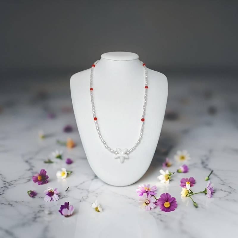 Einzigartige Keramik Seestern Halskette - Elegante Seaside Inspiriert Stück von MiraCraftedCreations