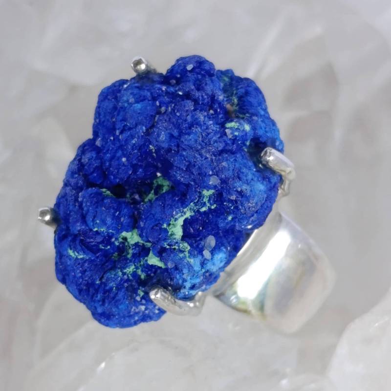 Azurit Kristall Rohstein Heilstein Ring 925 Sterlingsilber Größe 56 Handarbeit R2091 Azurit Kristall Rohstein Heilstein Ring 925 Sterlingsilber Größe 56 Handarbeit R2091 von MiraGemsShop