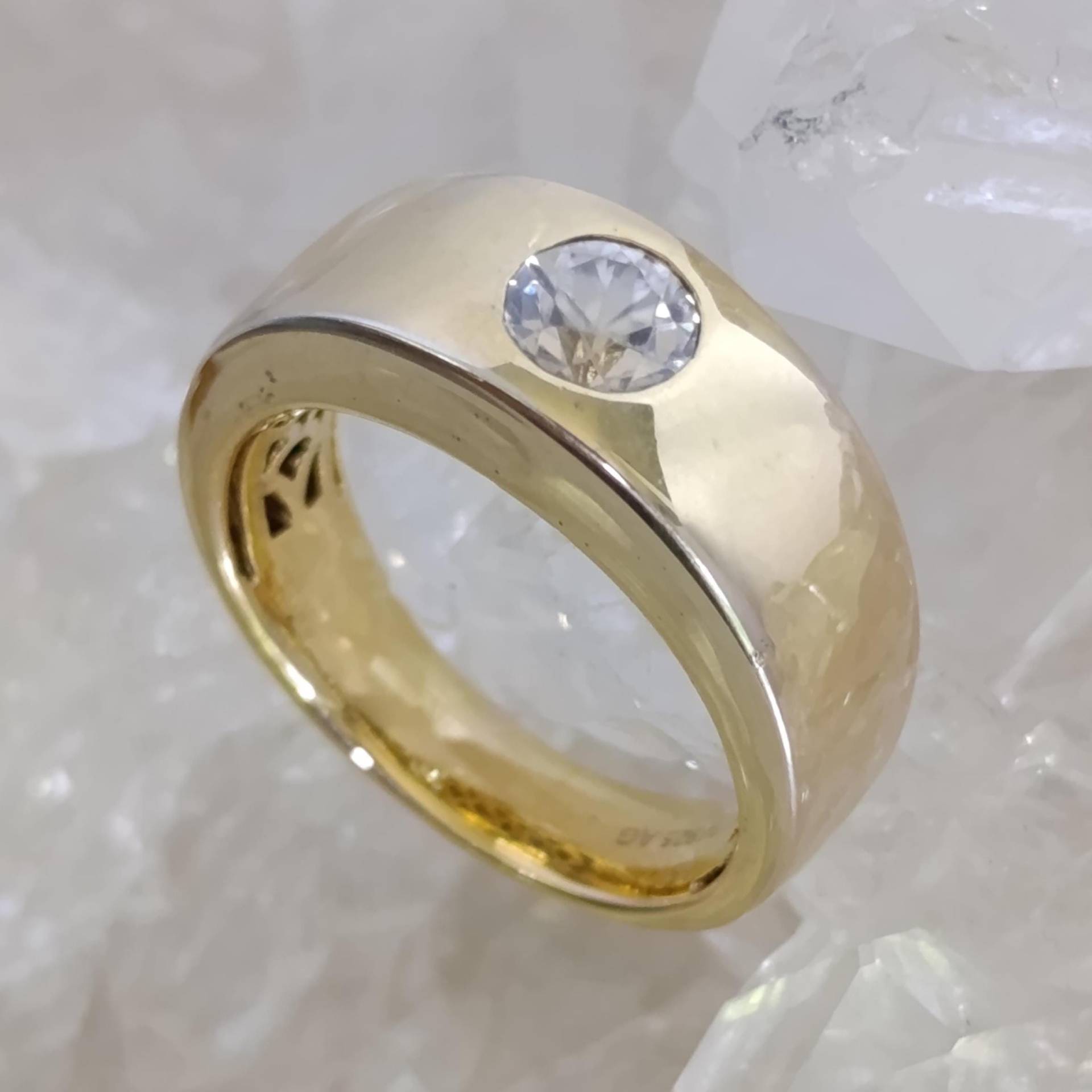 Zirkon Ring 925 Sterlingsilber 14 Karat Vergoldet Größe 54 Unikat R2085 Zirkon Ring 925 Sterlingsilber 14 Karat Vergoldet Größe 54 Unikat R2085 von MiraGemsShop