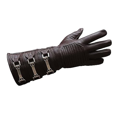 Anakin Skywalker Handschuhe für die rechte Hand, Echtleder, Braun - - XL von Miracle TM