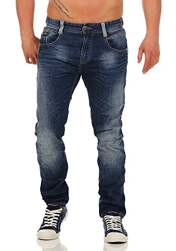 M.O.D Herren Jeans Hose Carl Regular Straight-Cut Regular street blue 31/34 von Miracle of Denim