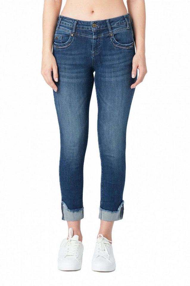 Miracle of Denim Gerade Jeans – Regular Fit mit Destroyed-Effekten und aufgerollten Säumen von Miracle of Denim