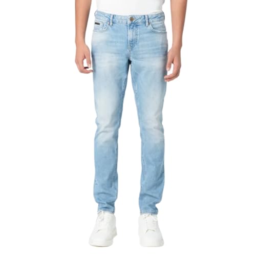 Miracle of Denim M.O.D Herren Jeans Marcel Slim Fit in Depend Blue (DE/NL/SE/PL, Bundweite & Schrittlänge, 34, 32, Depend Blue 4218) von Miracle of Denim