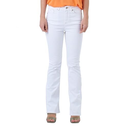 Miracle of Denim M.O.D MOD, Sina Bootcut High, Damen Jeans Stretchdenim White W 32 L 32 von Miracle of Denim