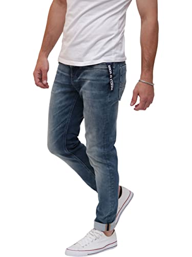 Miracle of Denim M.O.D. Herren Jeans Marcel - Slim Fit - Blau - Sparrow Blue Jogg W28-W38 Baumwolle Stretch, Größe:30W / 32L, Farbvariante:Sparrow Blue Jogg 3564 von Miracle of Denim