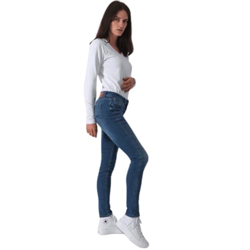 MOD Jeans Monika Slim FIT Silver Blue AU23-2045.1092 W33 L34 von Miracle of Denim