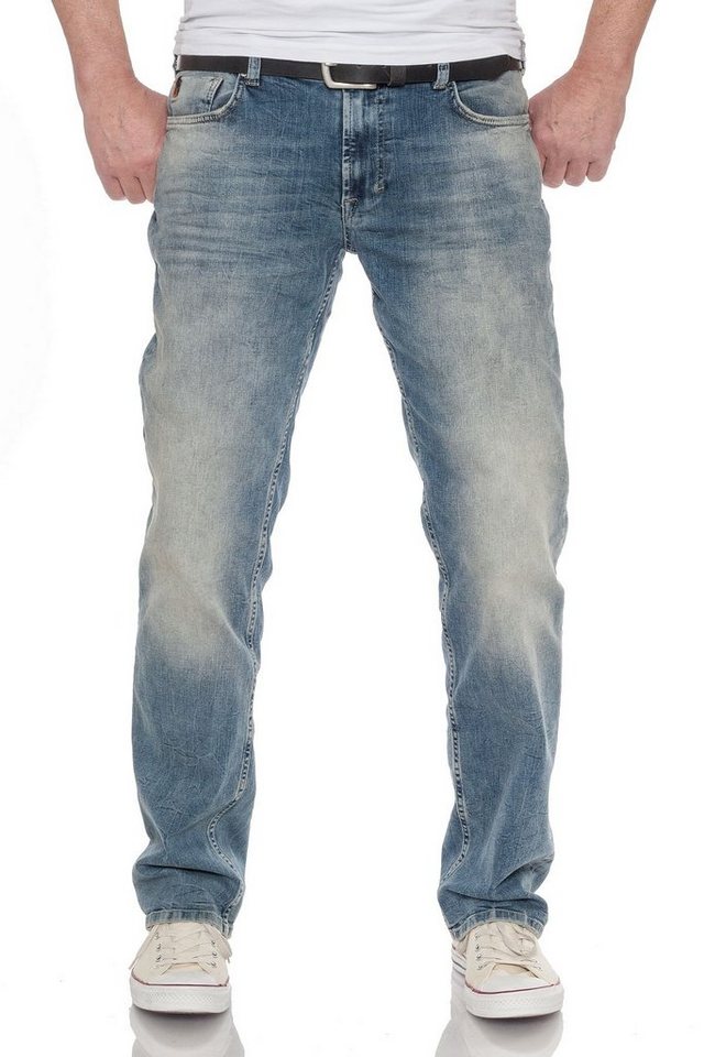 Miracle of Denim Straight-Jeans M.O.D Thomas Comfort Alava Blue mittelblau stonewashed von Miracle of Denim
