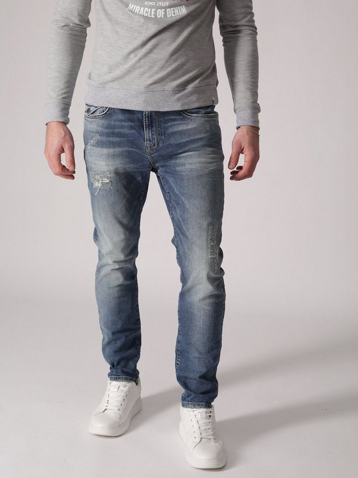 Miracle of Denim Tapered-fit-Jeans Alex im Destroyed-Look von Miracle of Denim
