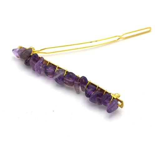 Miracles Minéraux Haarschmuck aus Naturstein | verschiedene Modelle zur Auswahl, 1 unité (Lot de 1), Naturstein von Miracles Minéraux