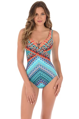 Miraclesuit Damen Bademode Casbah Escape Bügel, einteiliger Badeanzug - Blau - 40 von Miraclesuit