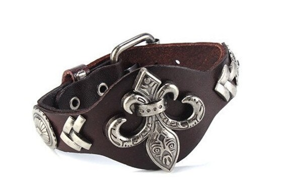 Leder Anker Armband - Schmuck Herrenarmband Nietenarmband Geschenk Für Ihn 5 Sekunden Sommer 5Sos von Miracly