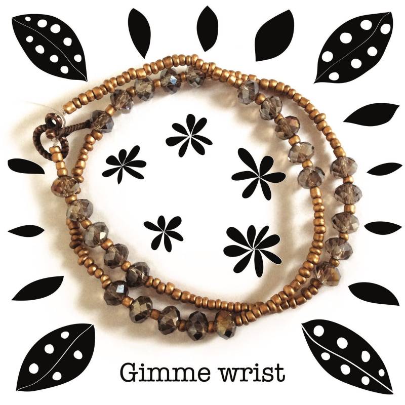 Elegantes Boho Chic Armband Mit Facettierten Und Goldenen Rocailles. Schmuck Elegantes Boho Chic Armband Mit Facettierten Und Goldenen Rocailles. Schmuck von MiracolaBottega