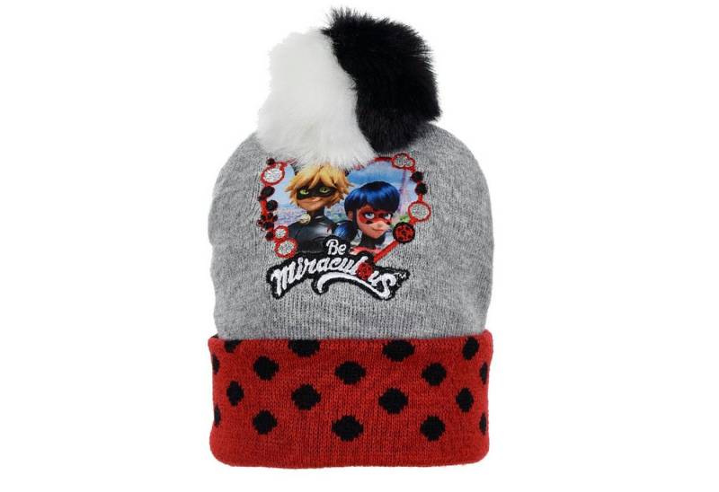 Miraculous - Ladybug Bommelmütze Miraculous Ladybug Cat Noir Kinder Herbst Wintermütze Gr. 52 bis 54 von Miraculous - Ladybug