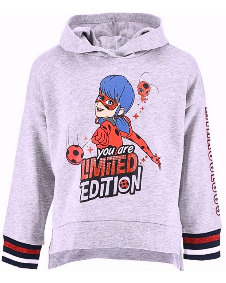 Miraculous - Ladybug Hoodie You are Limited Edition Mädchen Kapuzenpullover mit Glitzer und Schlitzen - Gr. 104 - 128 cm von Miraculous - Ladybug