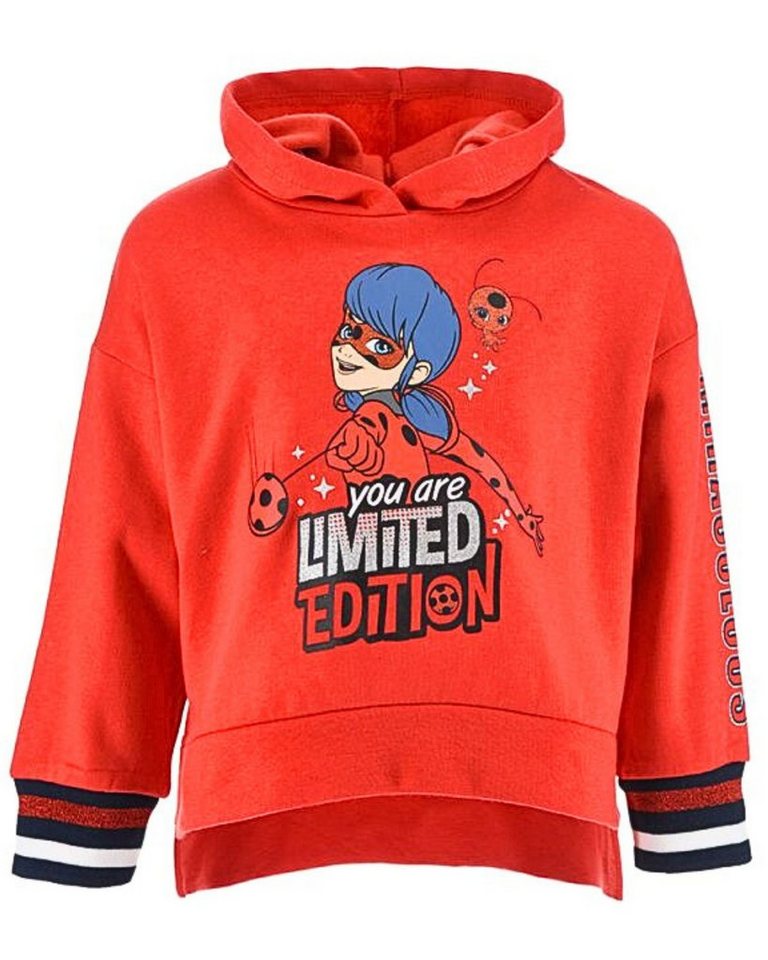 Miraculous - Ladybug Hoodie You are Limited Edition Mädchen Kapuzenpullover mit Glitzer und Schlitzen - Gr. 104 - 128 cm von Miraculous - Ladybug