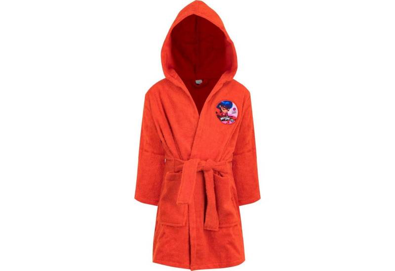 Miraculous - Ladybug Kinderbademantel Miraculous Ladybug Mädchen Frottee Bademantel mit Kapuze, langarm, baumwolle, Gr. 98 - 128 100% Baumwolle von Miraculous - Ladybug