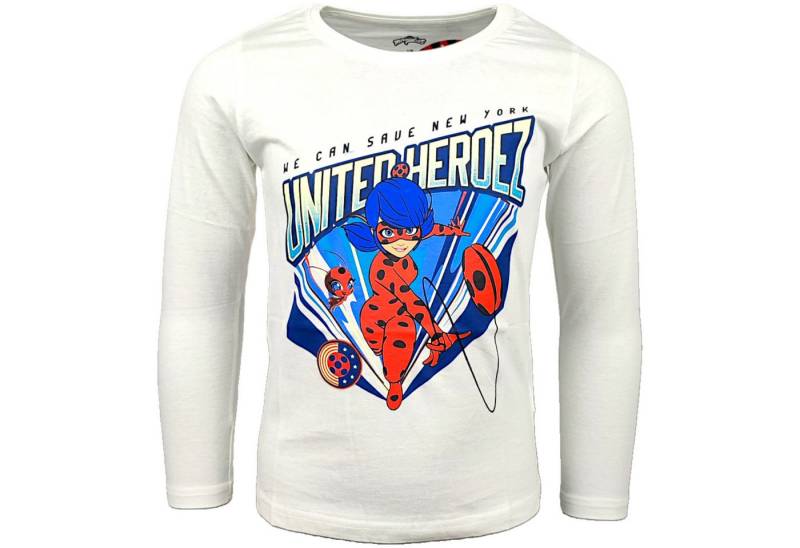 Miraculous - Ladybug Langarmshirt Ladybug Mädchen Shirt aus Baumwolle Gr.116 - 146 cm von Miraculous - Ladybug