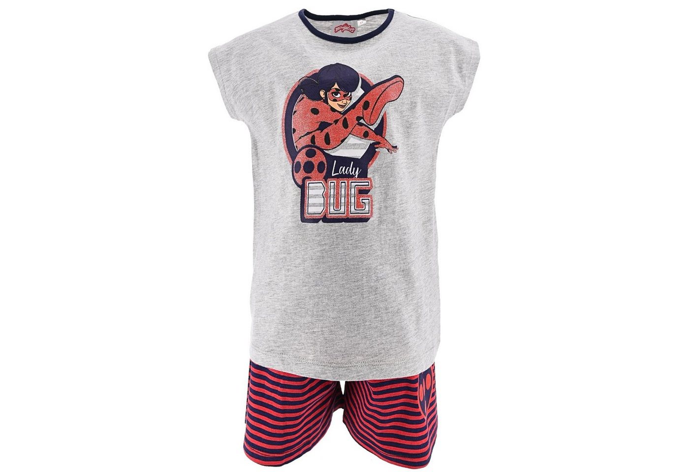 Miraculous - Ladybug Schlafanzug Ladybug (2 tlg) Pyjama Set kurz - Mädchen Shorty Gr. 104-128 cm von Miraculous - Ladybug