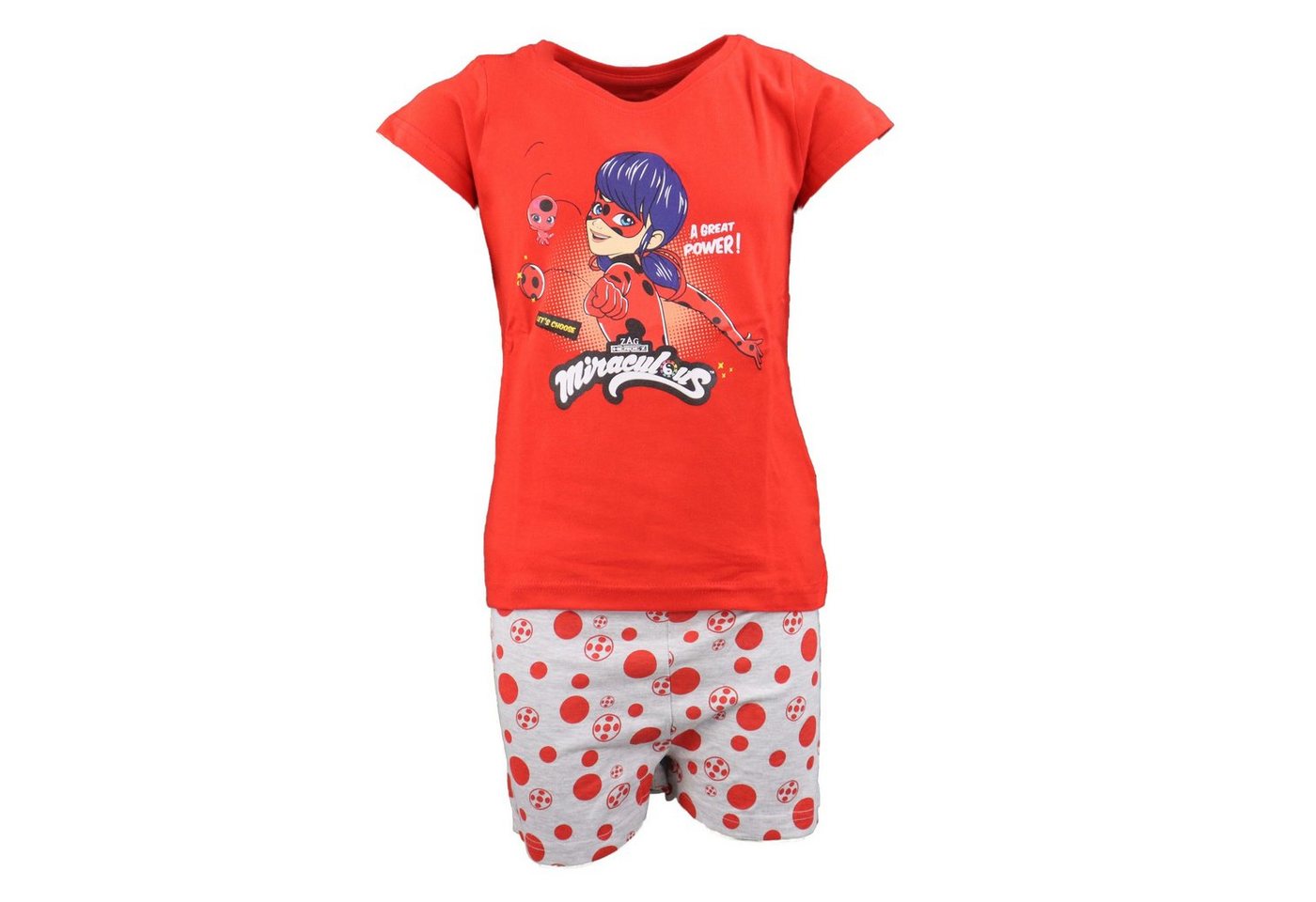 Miraculous - Ladybug Schlafanzug Ladybug und Tikki Mädchen Kinder Pyjama Gr. 116 bis 146 von Miraculous - Ladybug