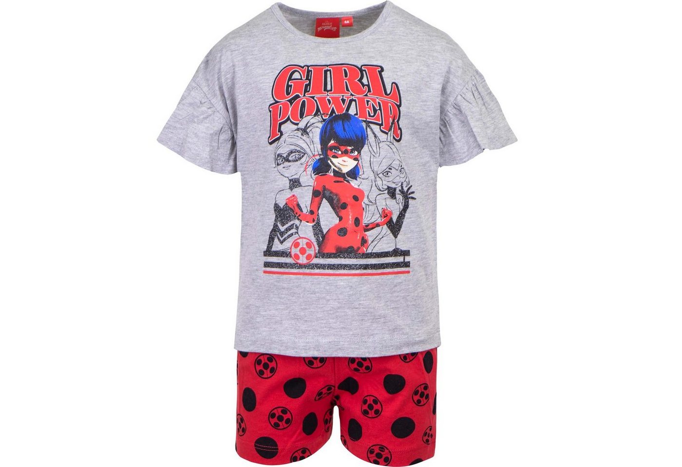 Miraculous - Ladybug Schlafanzug Rena Rouge Queen Bee Mädchen kurzarm Pyjama Gr. 104 bis 128, Baumwolle von Miraculous - Ladybug