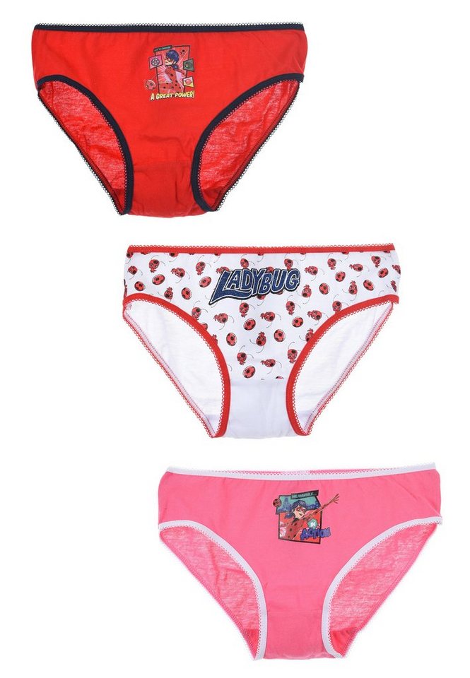 Miraculous - Ladybug Slip Kinder Mädchen Unterhosen Slips (3-St) von Miraculous - Ladybug