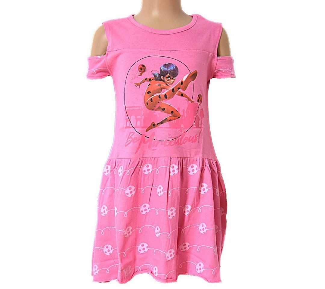 Miraculous - Ladybug Sommerkleid Off-Shoulder Jerseykleid für Mädchen Gr. 98-128 cm von Miraculous - Ladybug