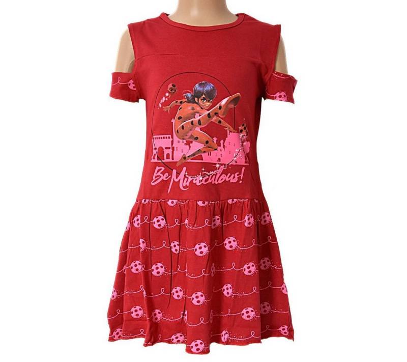 Miraculous - Ladybug Sommerkleid Ladybug Off-Shoulder Jerseykleid für Mädchen Gr. 98-128 cm von Miraculous - Ladybug
