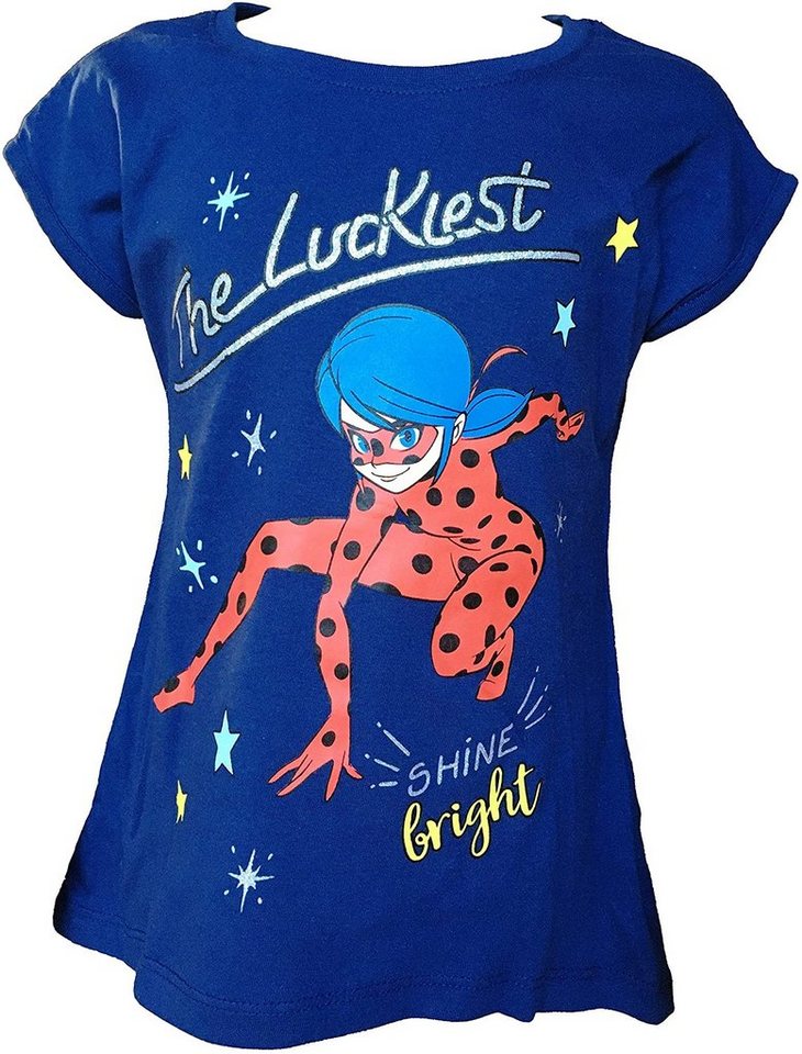 Miraculous - Ladybug T-Shirt Miraculous Ladybug T-Shirt blau, rot + grau Mädchen 3x Oberteile Gr.110 116 128 140 entspricht 5 6 8 10 Jahre von Miraculous - Ladybug