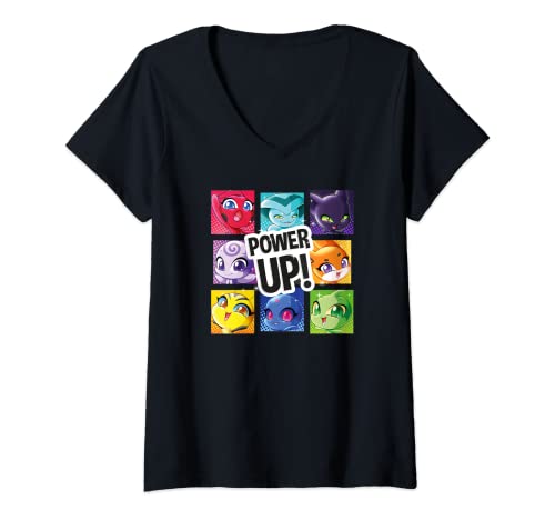 Damen Miraculous Ladybug Kwamis Collection with all Kwamis T-Shirt mit V-Ausschnitt von Miraculous