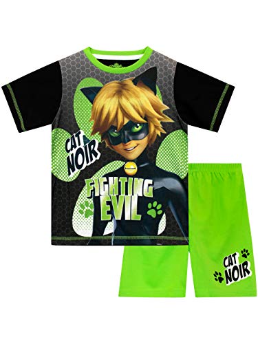 Miraculous Jungen Cat Noir Schlafanzug Grün 104 von Miraculous