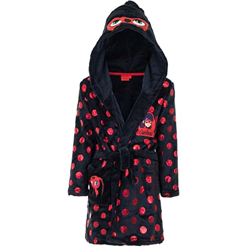 Miraculous Kids 3-8Y Robe Hooded Dressing Gown - Ladybug - Black - 5 Years von Miraculous