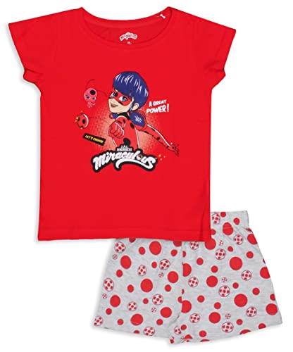 Miraculous Ladybug Baumwoll-Kurzarm-Pyjama-Set für Mädchen (as3, Age, 6_Years, Regular) von Miraculous